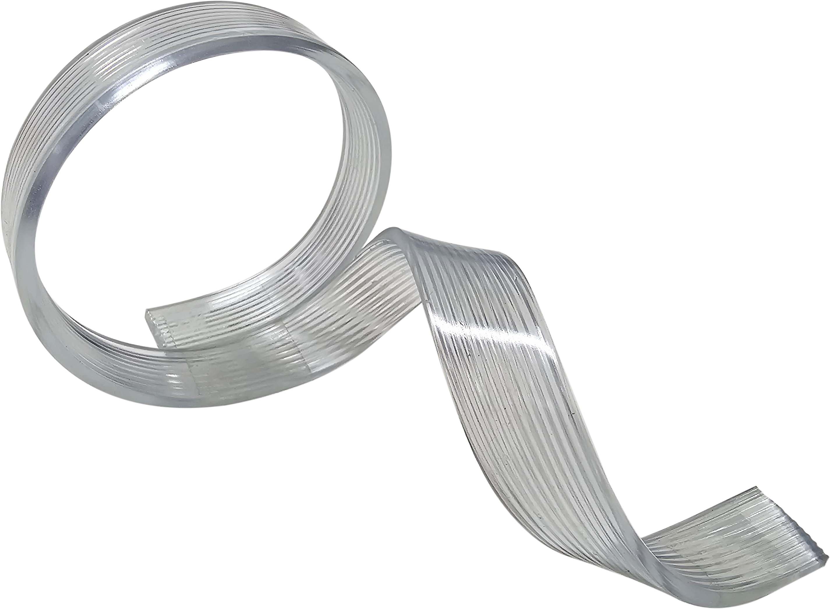 LINE PVC STRIP 13MM: Heavy-Duty White PVC Flexible Strip, 13mm Thickness, Excellent Bendability for Seamless Fabric Framing, Long-Lasting Material for SEG Frame Edging, 100m Roll